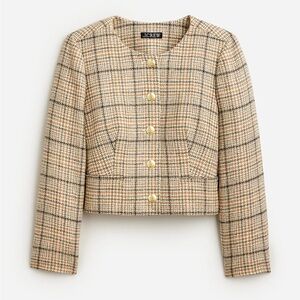 J.Crew Louisa lady jacket in plaid English wool